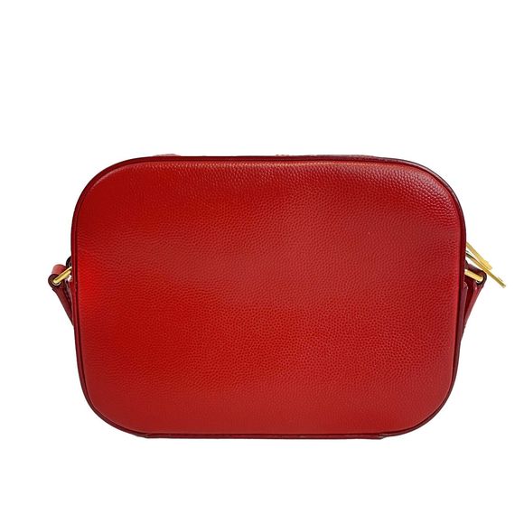 SAINT LAURENT - Grain de Poudre Classic Monogram Small Red Camera Bag Crossbody - Picture 3 of 12
